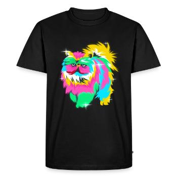 Perser Katze - Männer Premium Bio T-Shirt - Schwarz - Vorne - Nico (187cm)
