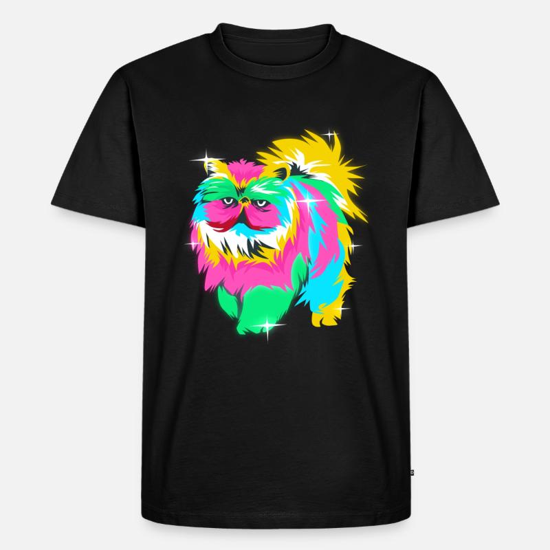 Perser Katze - Männer Premium Bio T-Shirt - Schwarz