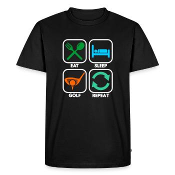 Golfeur - T-shirt Premium bio Homme - noir - Devant - Nico (187cm)