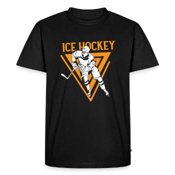 HOCKEY SUR GLACE - T-shirt Premium bio Homme - noir - Devant - Nico (187cm)