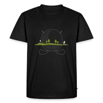 Golfeur - T-shirt Premium bio Homme - noir - Devant - Nico (187cm)