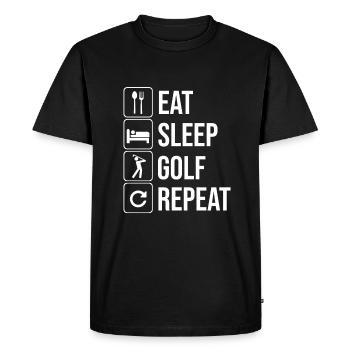 Golfeur - T-shirt Premium bio Homme - noir - Devant - Nico (187cm)