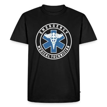 Technicien médical d'urgence EMT - T-shirt Premium bio Homme - noir - Devant - Nico (187cm)