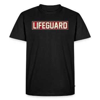Nageur sauveteur - T-shirt Premium bio Homme - noir - Devant - Nico (187cm)