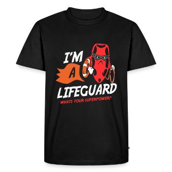 Nageur sauveteur - T-shirt Premium bio Homme - noir - Devant - Nico (187cm)