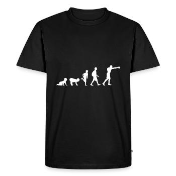 Boxe évolution - T-shirt Premium bio Homme - noir - Devant - Nico (187cm)