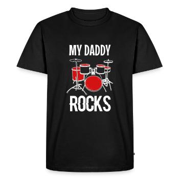 Drummer - Men's Premium Organic T-Shirt - black - Front - Nico (187cm)