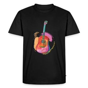 Guitariste - T-shirt Premium bio Homme - noir - Devant - Nico (187cm)