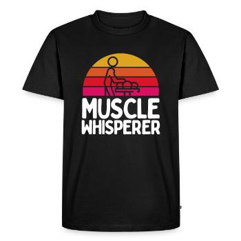 Massage Therapist - T-shirt Premium bio Homme - noir - Devant - Nico (187cm)