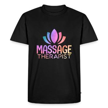 Massage Therapist - T-shirt Premium bio Homme - noir - Devant - Nico (187cm)