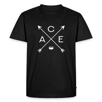 Ace Arrows - Asexué CSD Heart A-Pride Ace - T-shirt Premium bio Homme - noir - Devant - Nico (187cm)