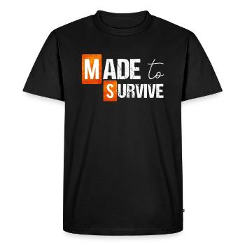MS Multiple Sclerosis Awareness - Men's Premium Organic T-Shirt - black - Front - Nico (187cm)