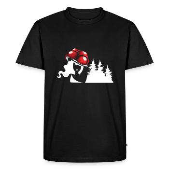 Forêt-Noire Bollenhut Fille de la Forêt-Noire - T-shirt Premium bio Homme - noir - Devant - Nico (187cm)