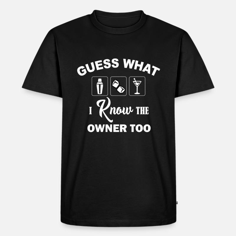 Bartender Funny tee - Männer Premium Bio T-Shirt - Schwarz