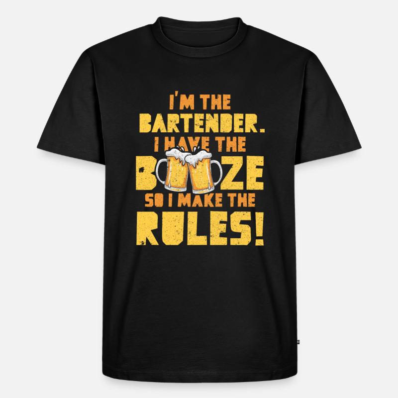Bartender Funny tee - Männer Premium Bio T-Shirt - Schwarz