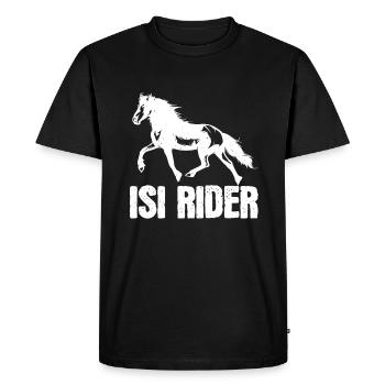 Cheval islandais Isi Rider - T-shirt Premium bio Homme - noir - Devant - Nico (187cm)