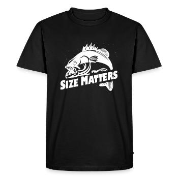 Size Matters Womens fishing Dad - Men's Premium Organic T-Shirt - black - Front - Nico (187cm)