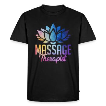 Massage Therapist - T-shirt Premium bio Homme - noir - Devant - Nico (187cm)