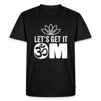 Lets get it om don't hate mediate namaste - Men's Premium Organic T-Shirt - black - Front - Nico (187cm)