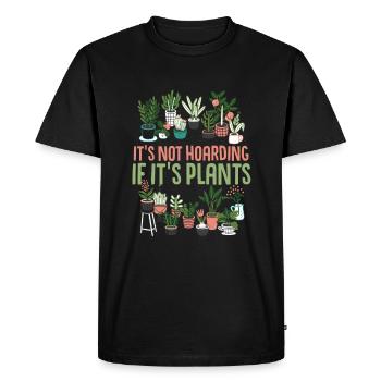 Ce n'est pas de la thésaurisation si ses plantes aiment les cactus - T-shirt Premium bio Homme - noir - Devant - Nico (187cm)
