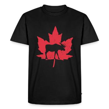 Canada pride Useh flag rocky mountains - Men's Premium Organic T-Shirt - black - Front - Nico (187cm)