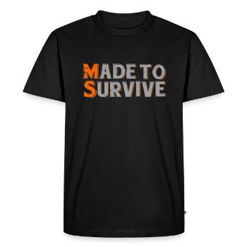 MS Multiple Sclerosis Awareness - Men's Premium Organic T-Shirt - black - Front - Nico (187cm)