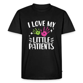 I love my little patients - Men's Premium Organic T-Shirt - black - Front - Nico (187cm)