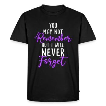You may not remember but I will never forget - Men's Premium Organic T-Shirt - black - Front - Nico (187cm)