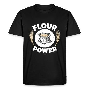 Petits gâteaux de boulanger de farine - T-shirt Premium bio Homme - noir - Devant - Nico (187cm)