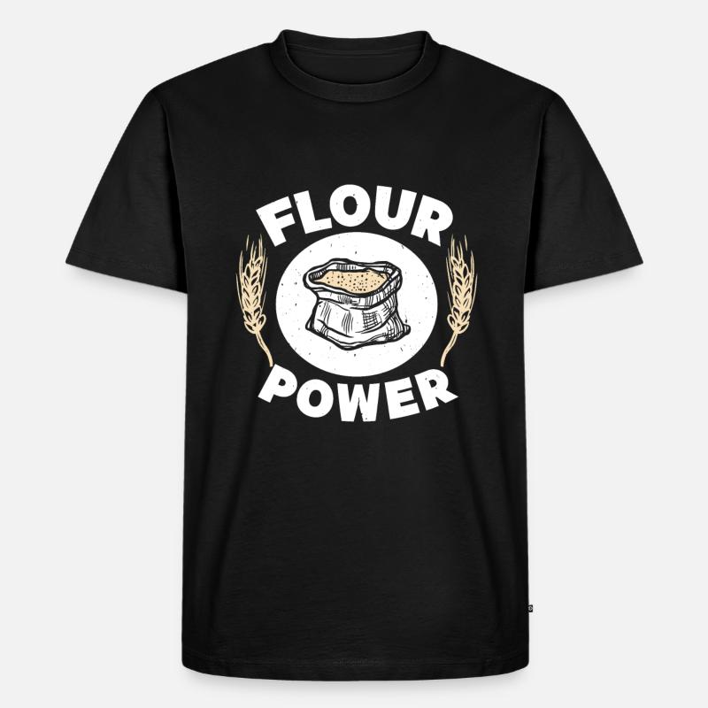Flour power baker cupcakes - Männer Premium Bio T-Shirt - Schwarz