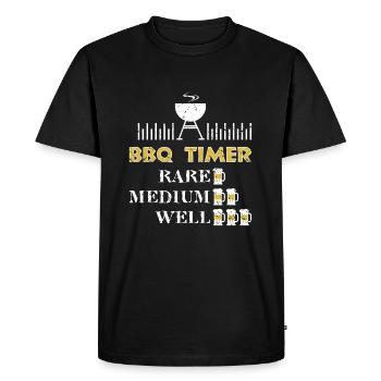 BBQ Timer Barbecue Shirt Funny Grill Grill Cadeau - T-shirt Premium bio Homme - noir - Devant - Nico (187cm)
