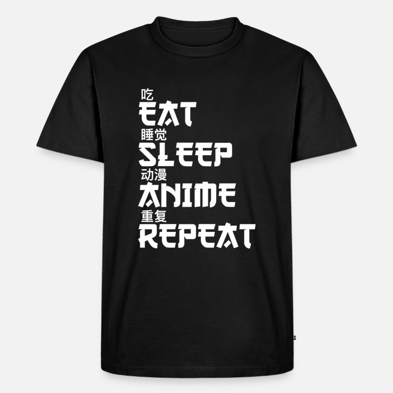 Anime - Männer Premium Bio T-Shirt - Schwarz