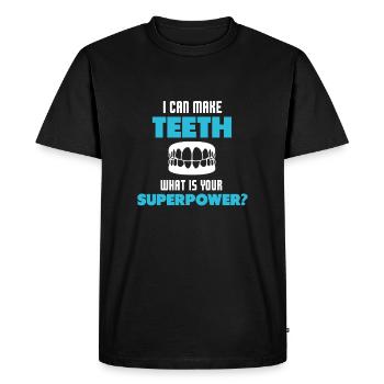 Cadeau de prothésiste dentaire - T-shirt Premium bio Homme - noir - Devant - Nico (187cm)