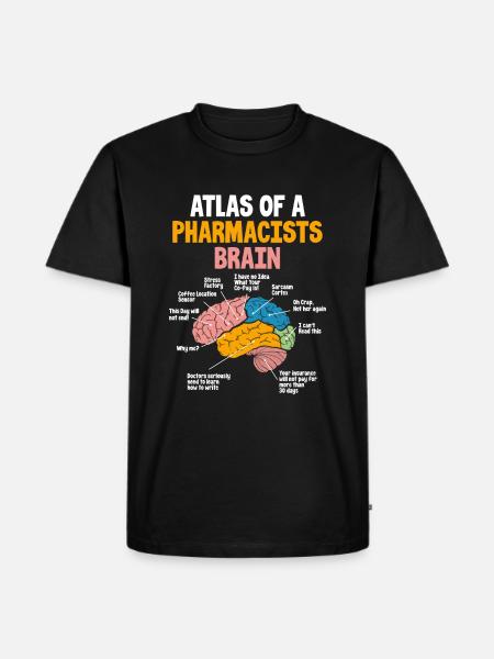 Pharmacists brain Pharmacy Technician Stud - Men's Premium Organic T-Shirt - black