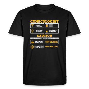 gynaecologist - Men's Premium Organic T-Shirt - black - Front - Nico (187cm)