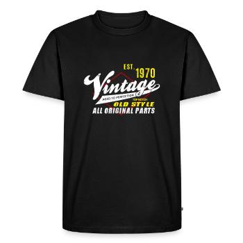 Cadeau d'anniversaire né en 1970 homme - T-shirt Premium bio Homme - noir - Devant - Nico (187cm)