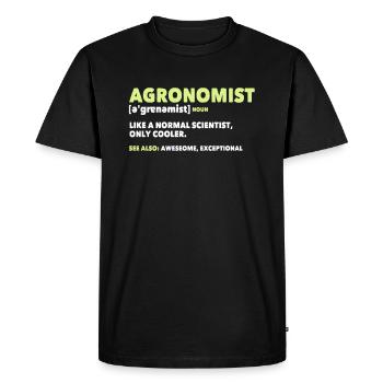 Agronomist - Men's Premium Organic T-Shirt - black - Front - Nico (187cm)