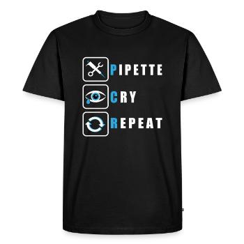 laboratoire - T-shirt Premium bio Homme - noir - Devant - Nico (187cm)