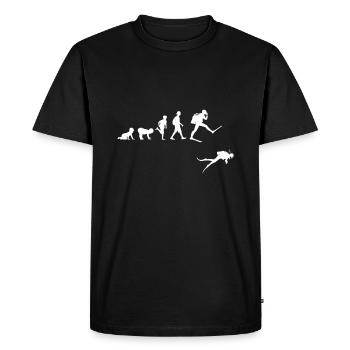 Evolution diver - Men's Premium Organic T-Shirt - black - Front - Nico (187cm)