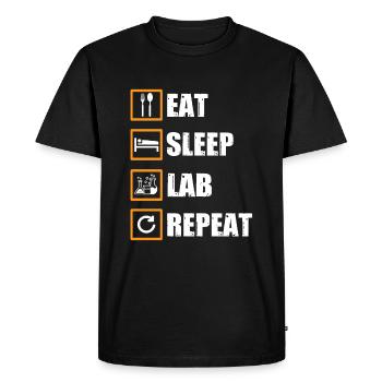 Cadeau de laboratoire - T-shirt Premium bio Homme - noir - Devant - Nico (187cm)