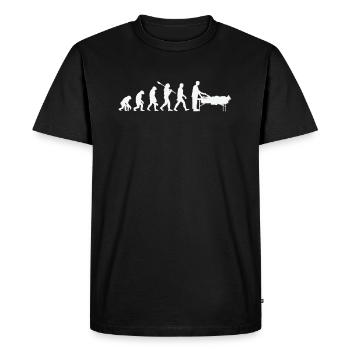 Massage therapist evolution - Men's Premium Organic T-Shirt - black - Front - Nico (187cm)