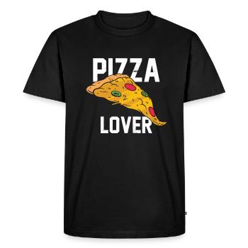 Cadeau d'amant de pizza - T-shirt Premium bio Homme - noir - Devant - Nico (187cm)