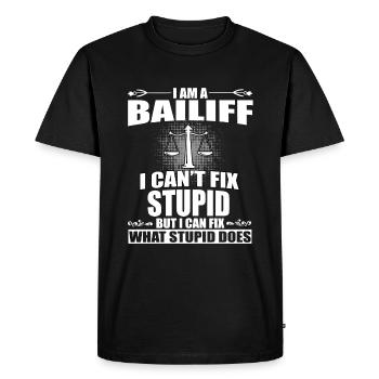 bailiff - Men's Premium Organic T-Shirt - black - Front - Nico (187cm)