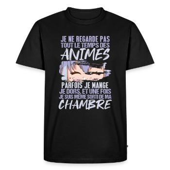 Humour Anime Cadeau Otaku Manga Drôle - T-shirt Premium bio Homme - noir - Devant - Nico (187cm)