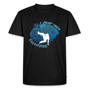 Je sauter Sur Tout Parkour Sports de roue libre - T-shirt Premium bio Homme - noir - Devant - Nico (187cm)