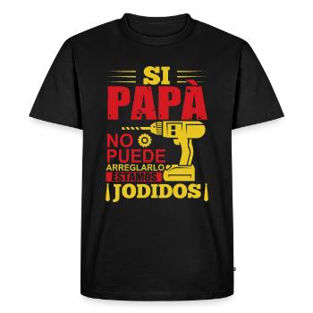 Papà Manitas Artesano Regalo Para El Día Del Padre - T-shirt Premium bio Homme - noir - Devant - Nico (187cm)