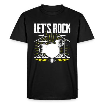 Batteur de batteur let let s - T-shirt Premium bio Homme - noir - Devant - Nico (187cm)