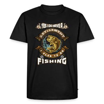 Pêche Fish Lover Fish vêtements de poisson - T-shirt Premium bio Homme - noir - Devant - Nico (187cm)