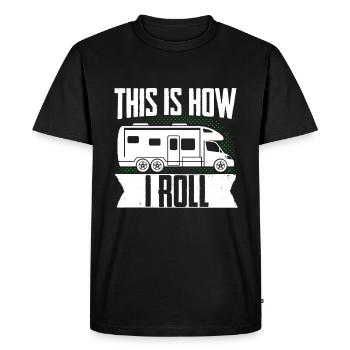 Motorhome RV Camping Camper This - Men's Premium Organic T-Shirt - black - Front - Nico (187cm)