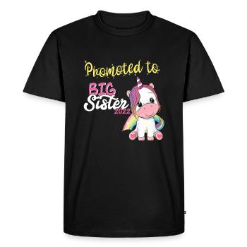 Sister 2022 Unicorn Gift Idea Siblings - Men's Premium Organic T-Shirt - black - Front - Nico (187cm)